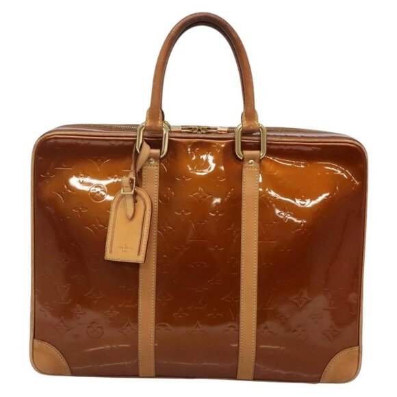 LOUIS VUITTON Monogram Vernis Van Damme Hand Bag Bronze - Picture 1 of 15
